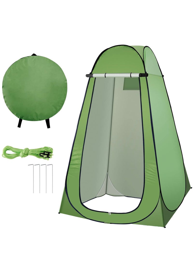 Generic Pop Up Privacy Shower Tent, Portable Outdoor Sun Shelter Camp Toilet Changing Dressing Room with Window for Camping and Beach, Portable Pop Up Changing Tent with Carry Bag (Green) - Image 1