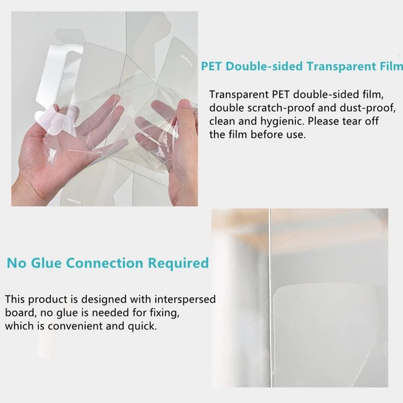 DZOZO 10 Pack 4" Clear Plastic Square Cake Boxes with Handle and Base for Wedding Birthday Baby Shower - Image 3