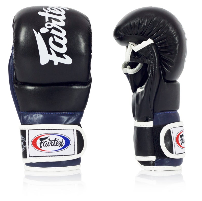 Fairtex FGV18 Muay Thai Boxing Gloves for Men, Women & Kids| MMA Gloves for Martial Arts|Made from Premium Quality Leather, Light Weight & Shock Absorbent Boxing Gloves-Medium, Black/Blue - Image 4