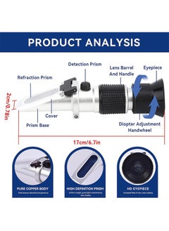 Brix Refractometer 0~90%, Handheld Sugar Refractometer, High Accurate Brix Measurement Meter with ATC for Fruit, Beverages&Juice, Honey, Maple Syrup, Molasses and Other Sugary Drink - pzsku/Z9083698B6FFBCF076AA7Z/45/_/1724043562/e34d51c3-563e-472a-9c54-f19baa3369ff