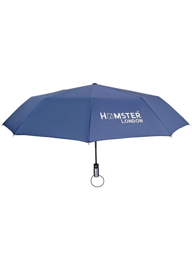Hamster London - HAMSTER LONDON 3 Fold Fully Automatic Rain Sun UV Protection Foldable Auto Open Close Umbrella For Men,Women, Kids, Girls, Boys (Blue) - Image 1