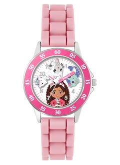 PlayandDream Gabby's Dollhouse Pink Silicone Time Teacher Strap Watch  - Image 1