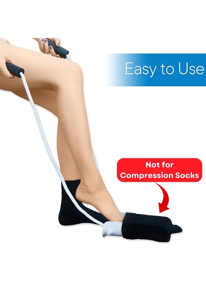 RMS Deluxe Sock Aid - Socks Helper with Foam Handles (for Regular Socks) - Image 3