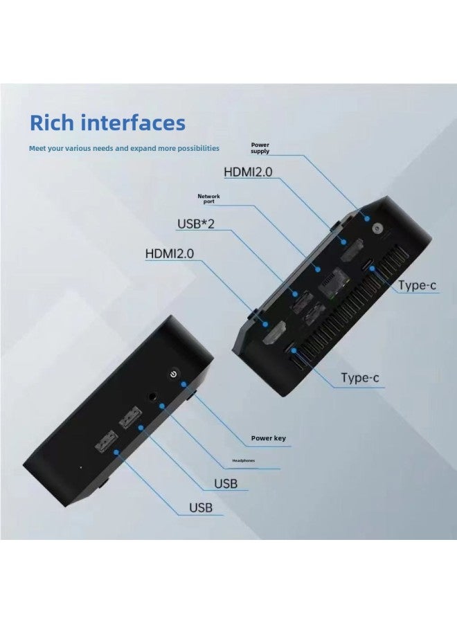 Quan Zhi H18 X86 Set Top Box Edge Computing CDN Box Star Chain Cloud Learning Box TV BOX Player-Color:H618 4+128  - Image 1