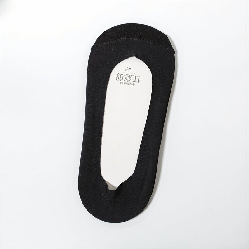 Ultra Thin Lightweight No Show Socks Portable For Travel Non Slip Quick Dry Summer Black Socks - Image 4