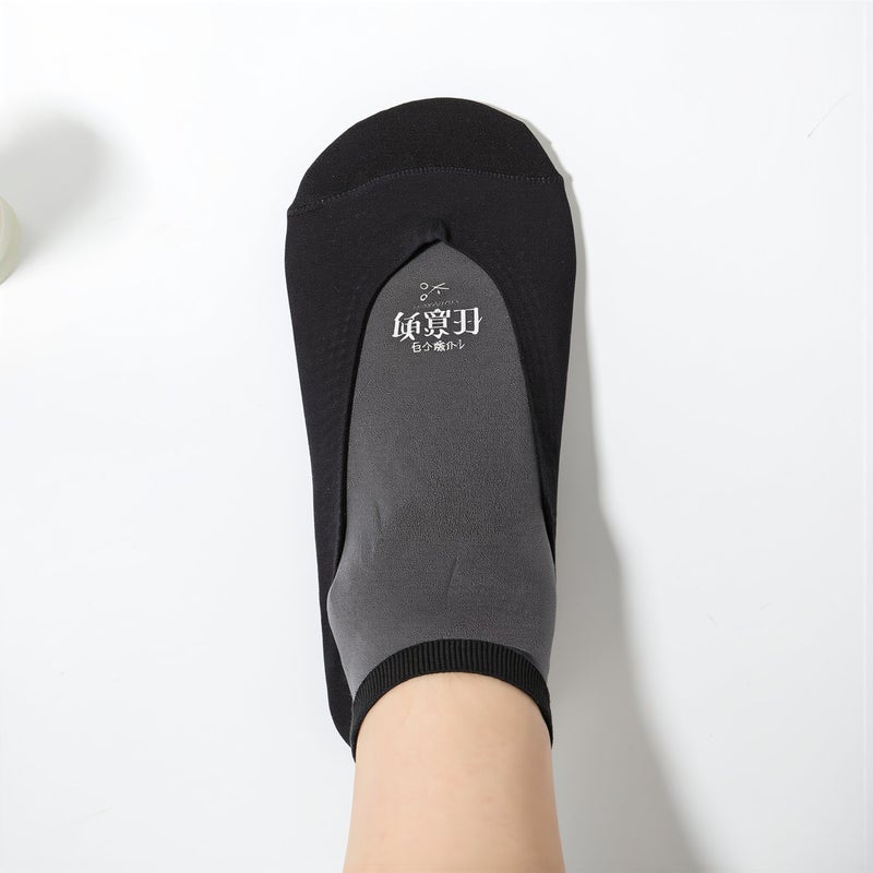 Ultra Thin Lightweight No Show Socks Portable For Travel Non Slip Quick Dry Summer Black Socks - Image 5