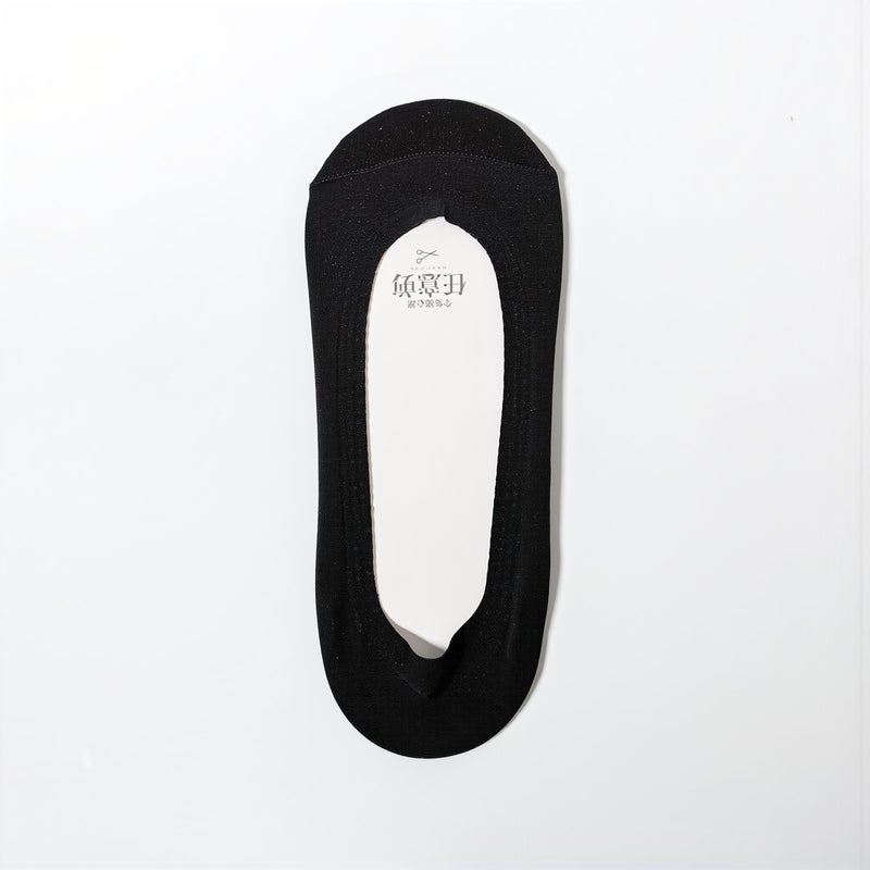 Ultra Thin Lightweight No Show Socks Portable For Travel Non Slip Quick Dry Summer Black Socks - Image 2
