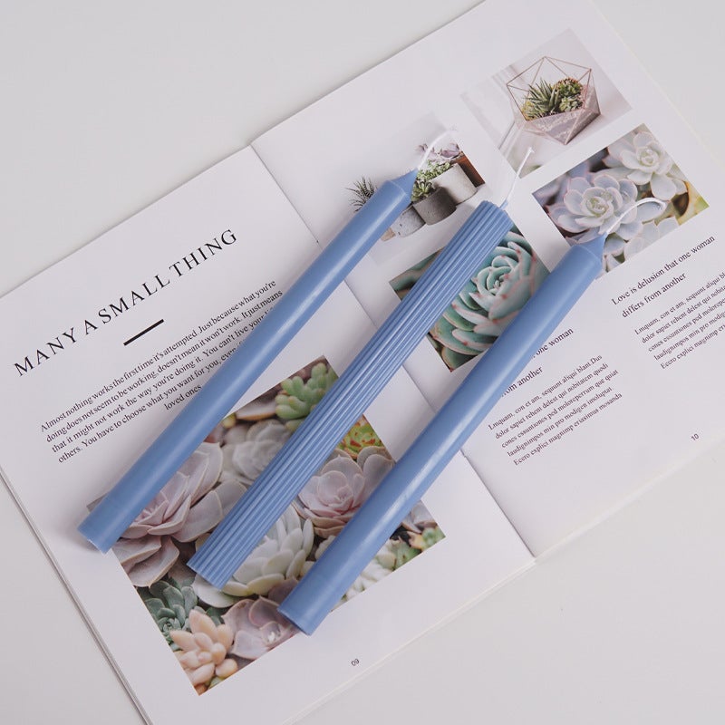 قمة الكنيسة بقطر 2.2 سم قمة مدببة عمود رفيع شمع خطوط عمودية قضيب أسنان دقيقة شمع DIY قالب بلاستيك لشمعة العلاج العطري - Image 4