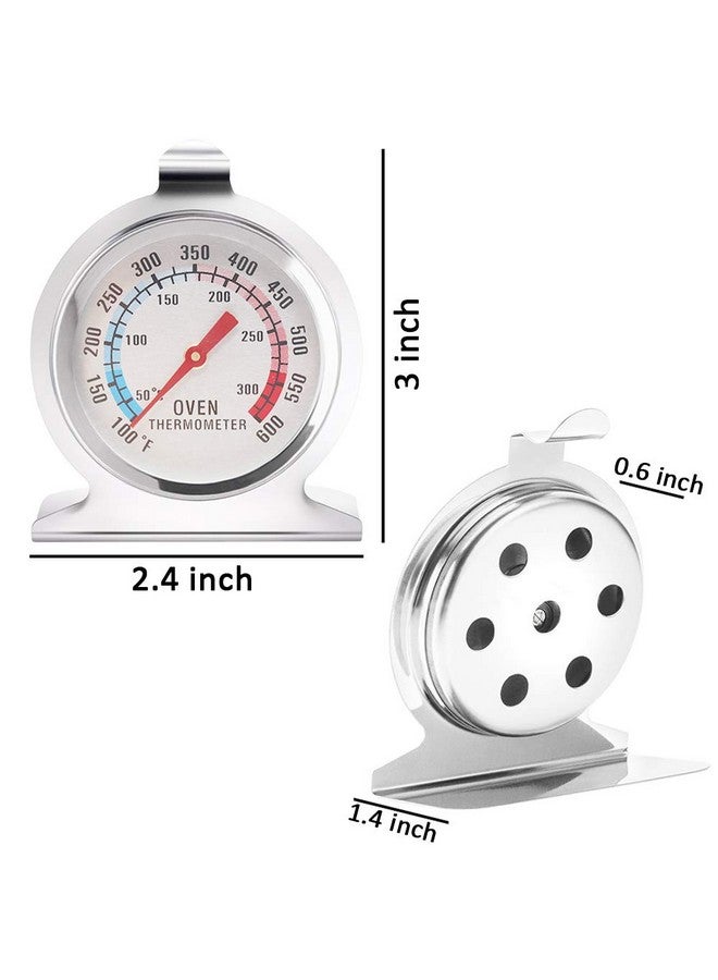 Anvin مقاييس حرارة الفرن أنفين مع قرص كبير لمراقبة الشواء وطبخ الطعام مع مقياس مزدوج 50-300°C/100-600°F للشواء والخبز، مع خطافات أو يمكن استخدامها بشكل مستقل، مصنوعة من الفولاذ المتين (عبوة من 2) - Image 1