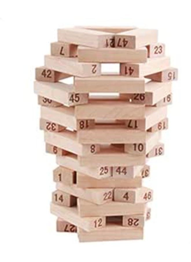 54 pieces of pine trumpet folding high pumping wooden toy blocks children's early childhood education children's toys 