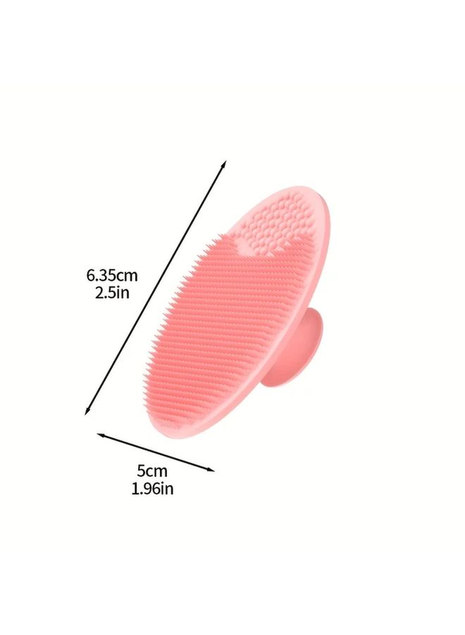 Pink Hair Washing Brush And Face Brush Set With Gentle Exfoliating Bristles - Image 4