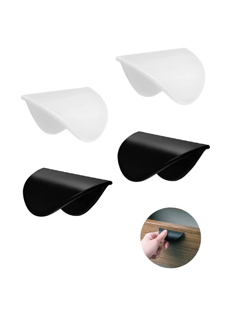 SYOSI 4pcs Self Adhesive Handles Balcony Door Handles Cabinet Drawer Handles Self Adhesive Plastic Handles for Cabinets Windows Sliding Doors Easy to Open Handles - Image 1