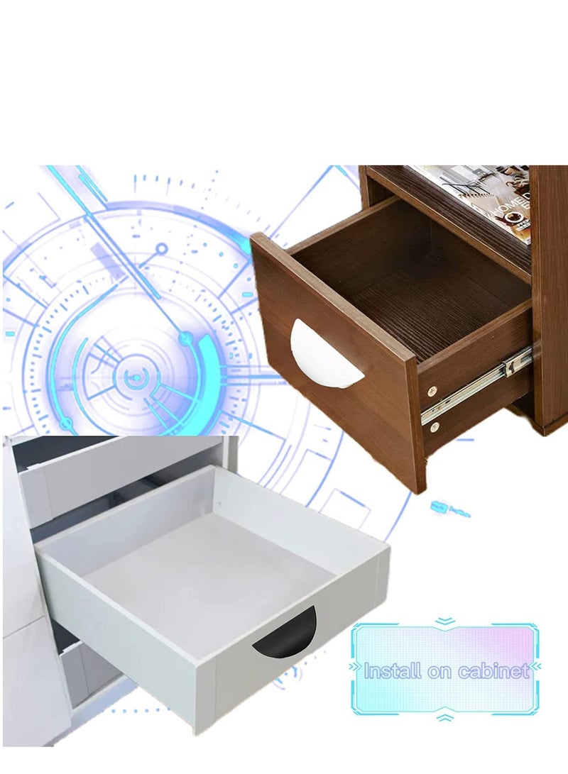 SYOSI 4pcs Self Adhesive Handles Balcony Door Handles Cabinet Drawer Handles Self Adhesive Plastic Handles for Cabinets Windows Sliding Doors Easy to Open Handles - Image 4