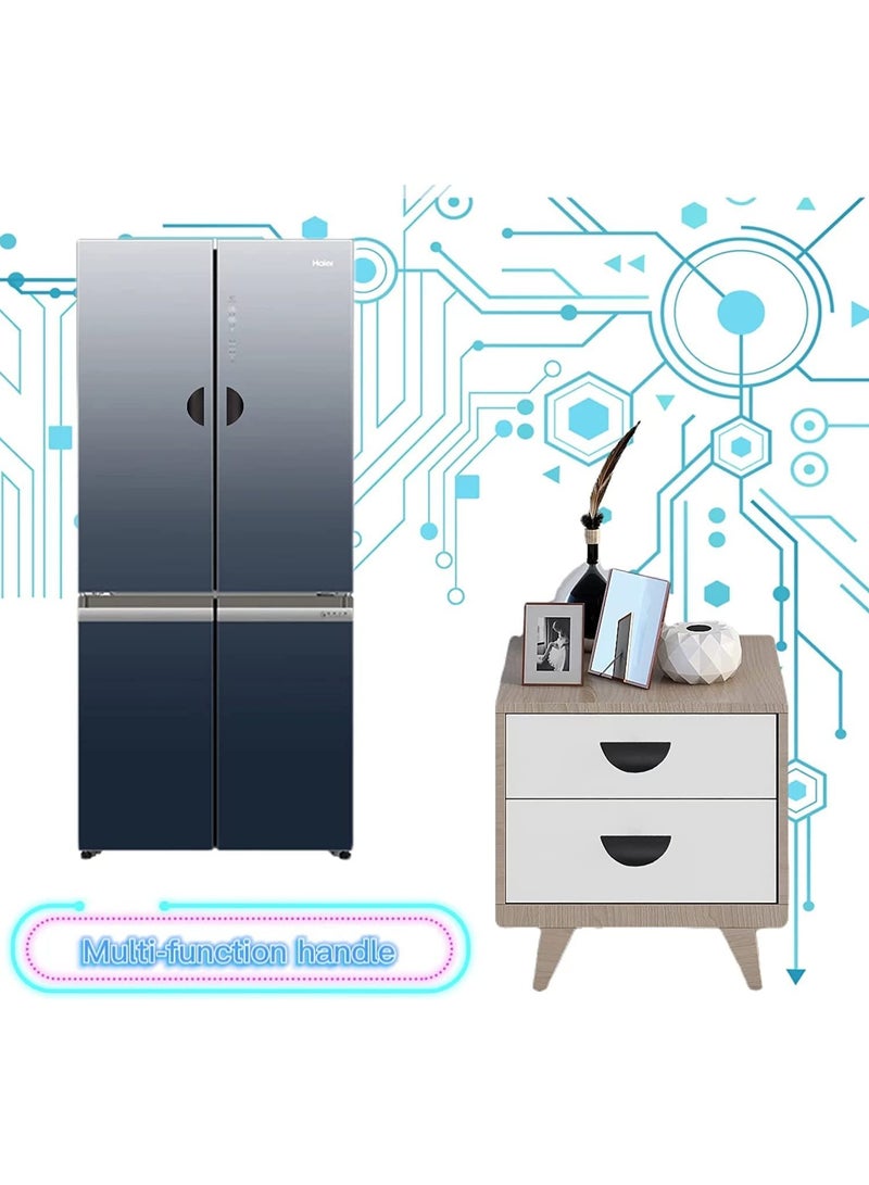 SYOSI 4pcs Self Adhesive Handles Balcony Door Handles Cabinet Drawer Handles Self Adhesive Plastic Handles for Cabinets Windows Sliding Doors Easy to Open Handles - Image 5