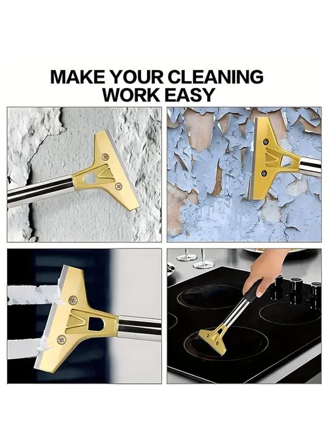 1 Set Razor Blade Scraper Tool With 10 Replacement Metal Blades For Glass Tiles Stovetops - Image 3