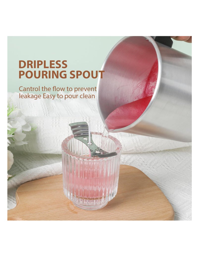 Loquat Light Candle Making Pouring Pot, 1200ml Candle Wax Melter, Aluminum Wax Melting Pot with Heat-Resistant Handle, Dripless Pouring Spout for Candle Making, Candle Melting Pot - Image 4