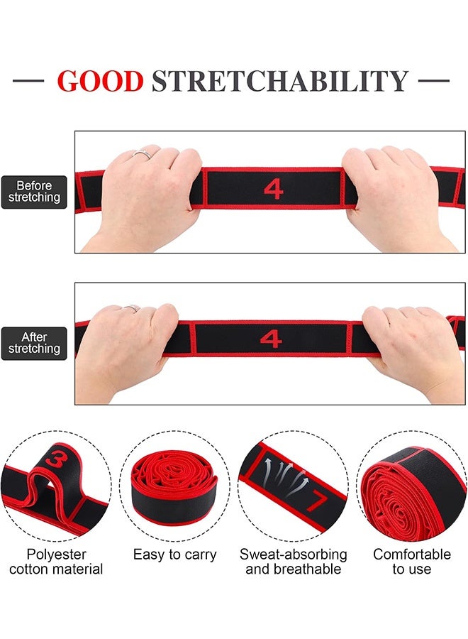 UETEEY Fitness Resistance Band for Stretching and Yoga, Number Stretch Resistance Band with Clear Markings, 8-Section Elastic Training Bands for Yoga, Stretching, Pilates, Fitness - Image 3