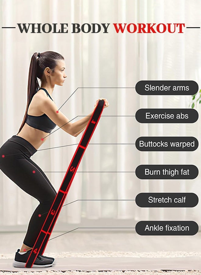UETEEY Fitness Resistance Band for Stretching and Yoga, Number Stretch Resistance Band with Clear Markings, 8-Section Elastic Training Bands for Yoga, Stretching, Pilates, Fitness - Image 5