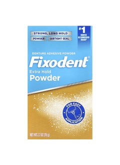 Fixodent Fixodent, Denture Adhesive Powder, Extra Hold, 2.7 oz (76 g)  - Image 2