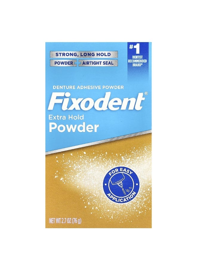 Fixodent Fixodent, Denture Adhesive Powder, Extra Hold, 2.7 oz (76 g)  - Image 2