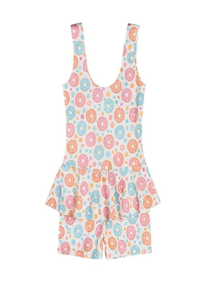 DRAUSS One Piece Girl's Synthetic Digital Printed Swimming Costume in Frock Style. Multicolour - Image 5