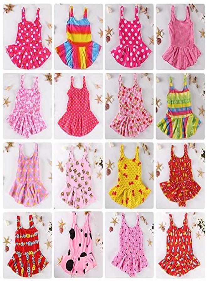 DRAUSS One Piece Girl's Synthetic Digital Printed Swimming Costume in Frock Style. Multicolour - Image 4