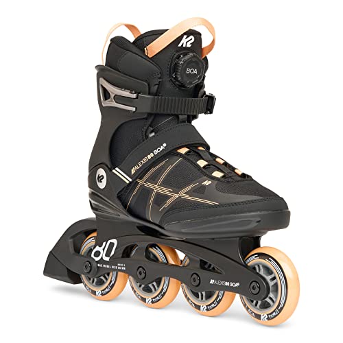 K2 Skate Alexis 80 Boa, Color: Black Pink, Size: 8.5 (I230200401085) - Image 1