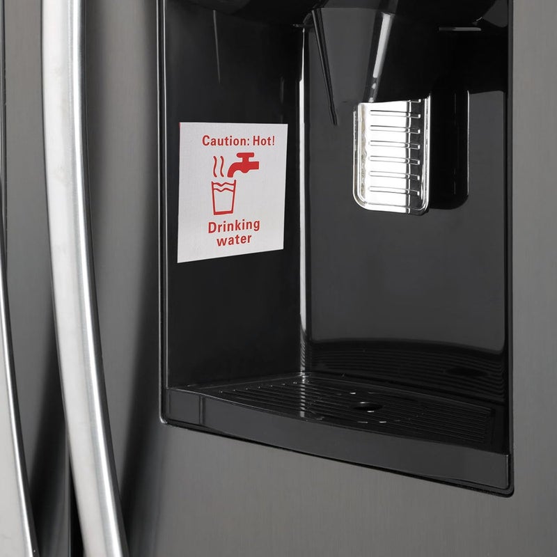 FUOYLOO Metal Self-adhesive Hot Water Caution Sign 150mm X 150mm Drinking Water Safety Label for Industrial Use - Image 4