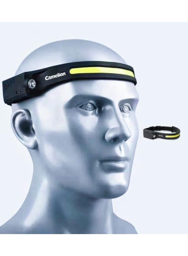 Camelion Camelion RS218 Rechargeable Headlight – Super Bright COB + LED, Wave Sensor, Type-C USB Charging, Lightweight & Compact - Image 1