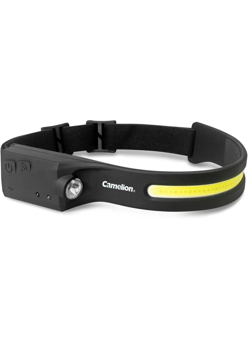 Camelion Camelion RS218 Rechargeable Headlight – Super Bright COB + LED, Wave Sensor, Type-C USB Charging, Lightweight & Compact - Image 3