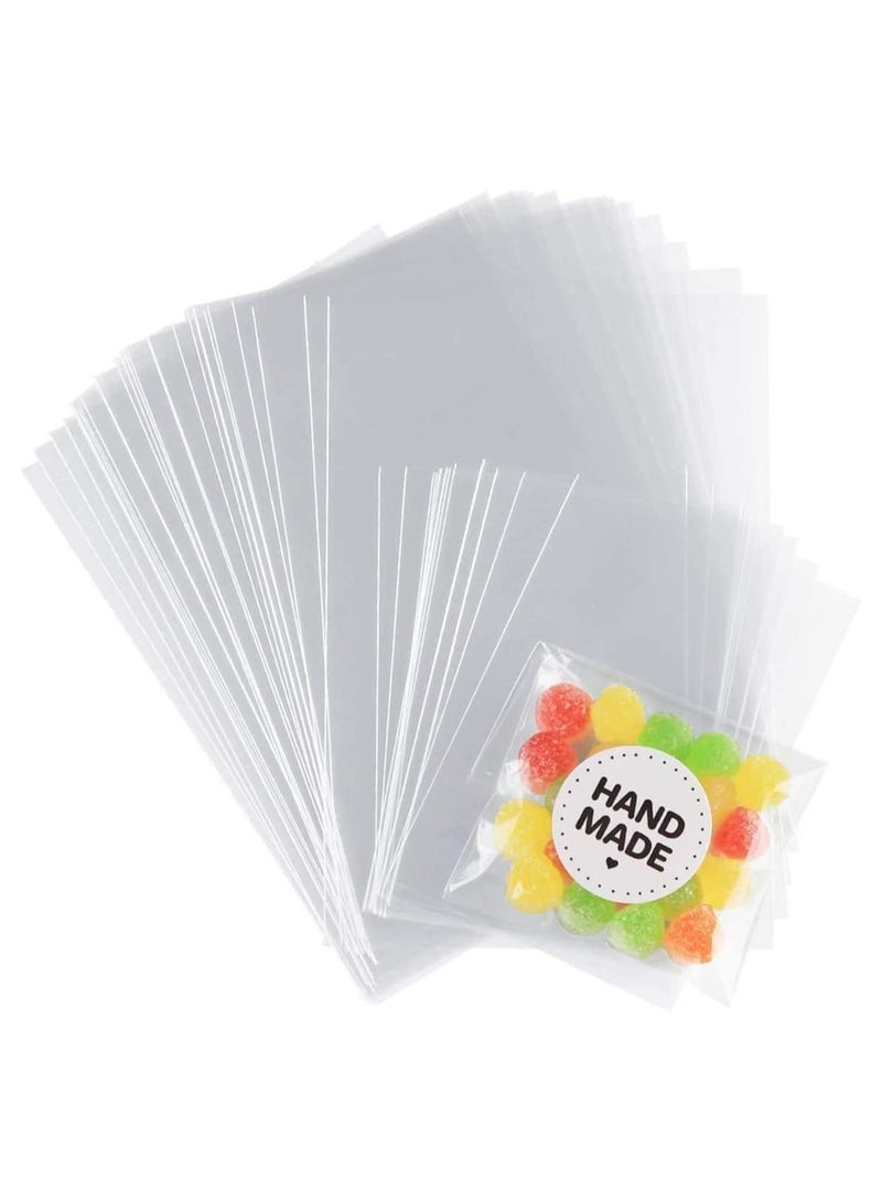 MARKQ [55 Piece] 12 x 18 inches Clear Treat Bags - Plastic Cellophane Flat Bags for Food Storage, Desserts, Valentine Chocolates Sweets - Image 1