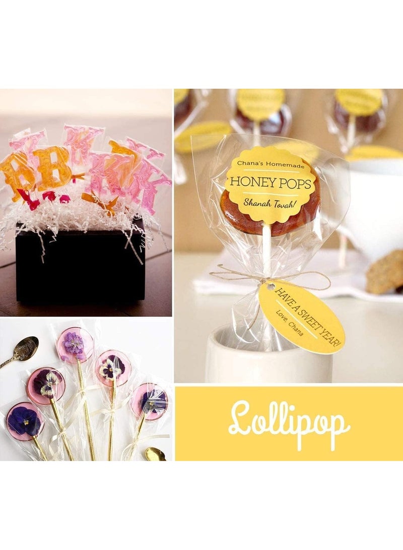 MARKQ [55 Piece] 12 x 18 inches Clear Treat Bags - Plastic Cellophane Flat Bags for Food Storage, Desserts, Valentine Chocolates Sweets - Image 2