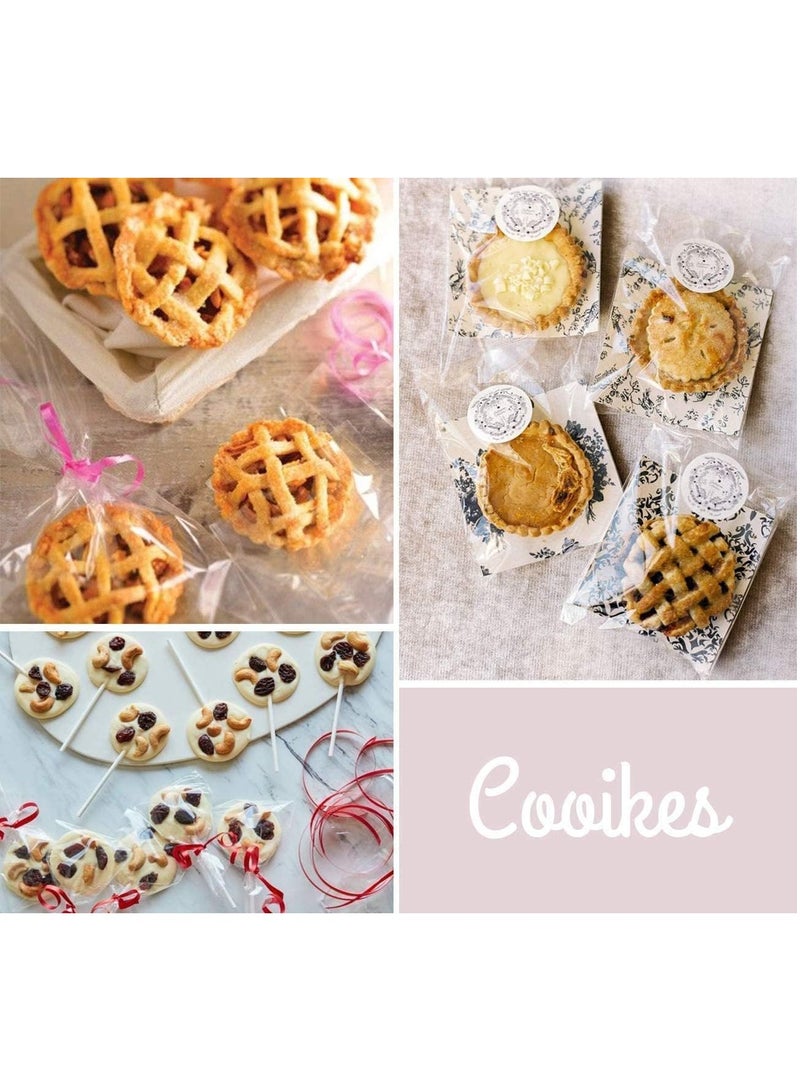 MARKQ [55 Piece] 12 x 18 inches Clear Treat Bags - Plastic Cellophane Flat Bags for Food Storage, Desserts, Valentine Chocolates Sweets - Image 4