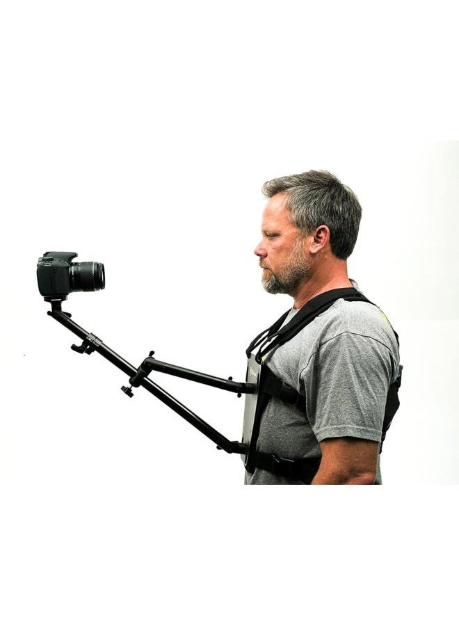 Glide Gear SNC 100 Snorricam Rig, 3rd-Person Chest Mount for DSLR or Smartphone, 3.3lb Payload, 3ft Articulating Arm, Lightweight Aluminum Harness - Image 1