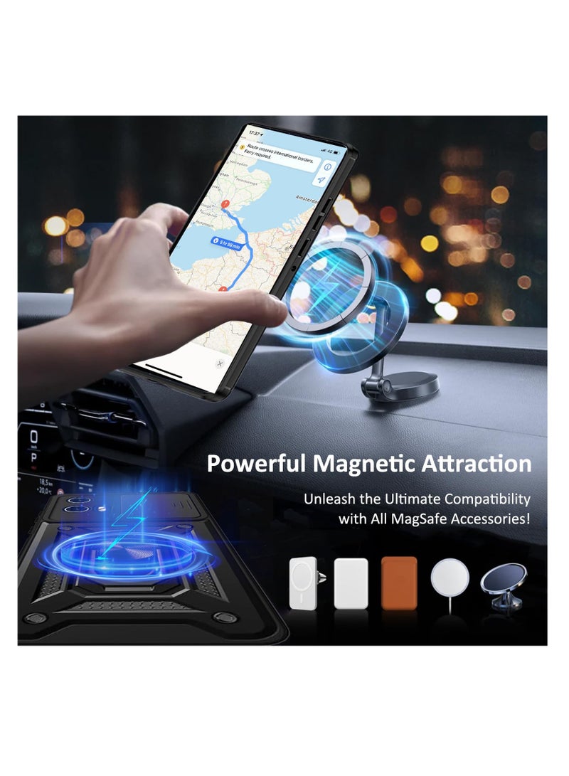 اووكاي [1+2] جراب هاتف Google Pixel 9 Pro XL مع واقي شاشة من الزجاج المقوى (قطعتين) وغطاء كاميرا منزلق وحلقة مسند وحافظة مقاومة للصدمات بدرجة عسكرية - Image 3