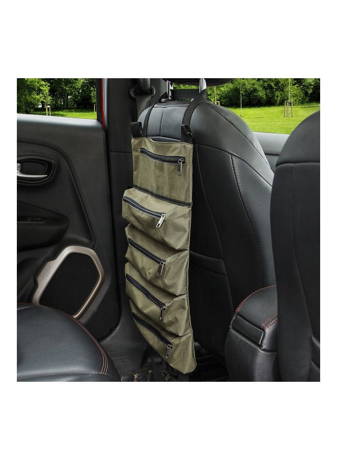 NIBEMINENT Car Tool Roll Up Bags Waxed Canvas Storage Carriers Pouch Tools Tote Sling Holder Back Seats Organizer  - Image 3