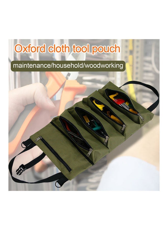 NIBEMINENT Car Tool Roll Up Bags Waxed Canvas Storage Carriers Pouch Tools Tote Sling Holder Back Seats Organizer  - Image 4