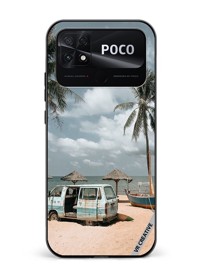 VR CREATIVE Protective Case Cover For Xiaomi Poco C40 Moody Summer Day Design Multicolour - Image 1