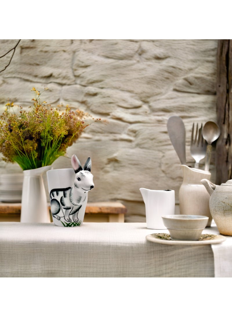 SOLARAE Animal 3D Shape Hand Painted Ceramic 450 ML Coffee Mugs w/ Assorted Printed Animal Character Good for Tea, Coffee, Milk, Ideal Gift for Kids, Teenagers, Man & Woman (RABBIT) - Image 5