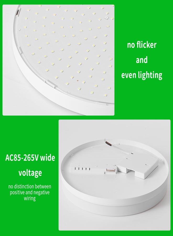LEDs Ceiling Light Flush Mounting 36W Round Ceiling Lamp for Kitchen Bedroom Hallway (2800-3200K Warm Light)  - Image 5
