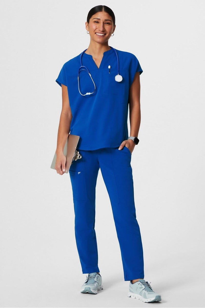 Fabletics Women's Performance Scrub Pant - MotionTech, 4-Way Stretch, Pocket-Packed, Lightweight, Semi-Slim Fit, 3X / Regular 28 in | 28, Royal Blue - Image 2