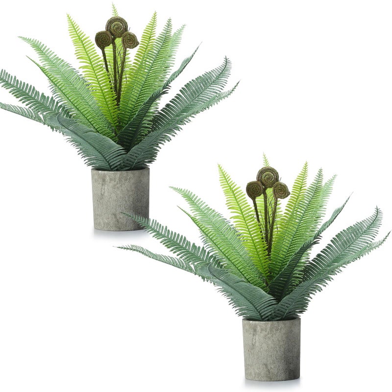 FAVOWREATH 2 Pack Small Fake Plants Potted Artificial Plants Indoor for Home Decor Office Room Farmhouse Indoor Table Bathroom Decor - Image 1