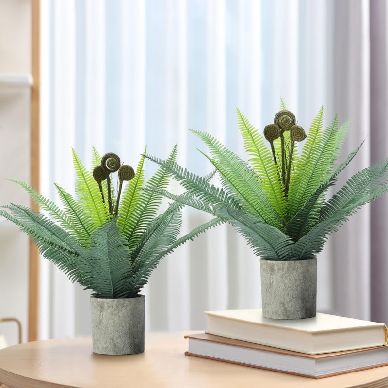 FAVOWREATH 2 Pack Small Fake Plants Potted Artificial Plants Indoor for Home Decor Office Room Farmhouse Indoor Table Bathroom Decor - Image 3