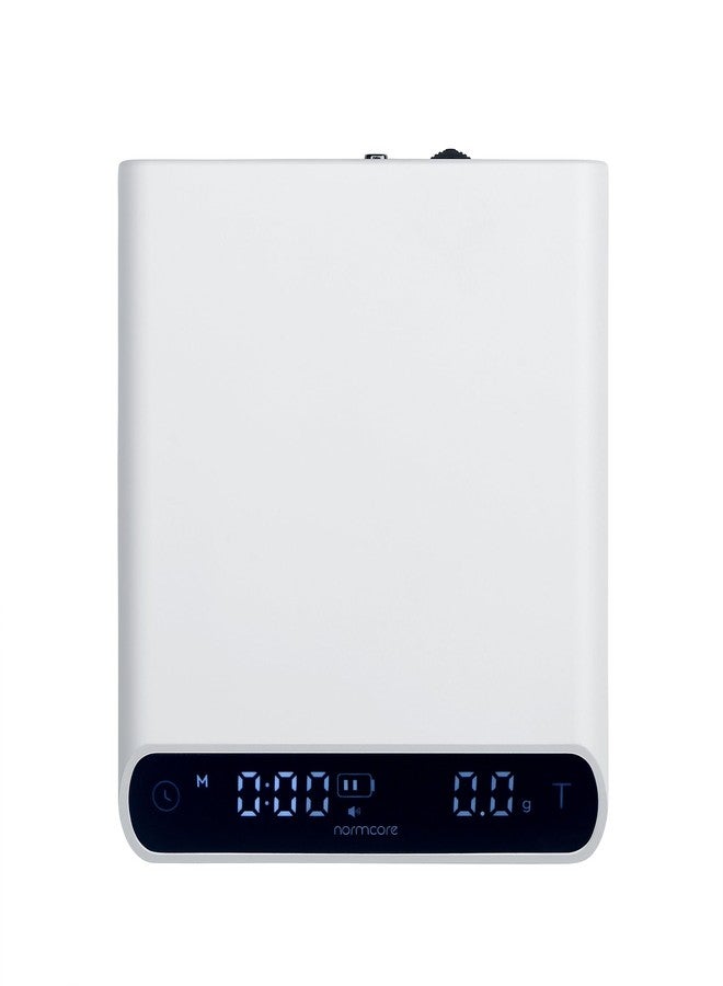 Normcore Espresso Scale V3, Pour Over Drip Coffee Scale, Pocket Barista Scale with Timer, Anodized Aluminum Body with Back-Lit LCD Display, White - Image 4
