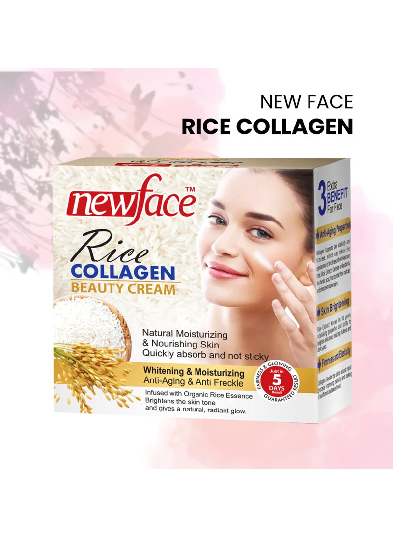 Rice Collagen Beauty Cream Natural Moisturizing Nourishing Anti-aging Anti Freckle Skin