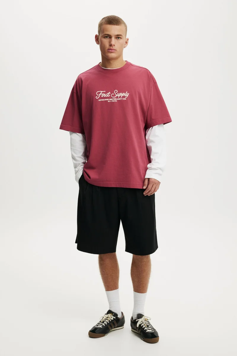 كوتون اون BOX FIT TEXT T-SHIRT