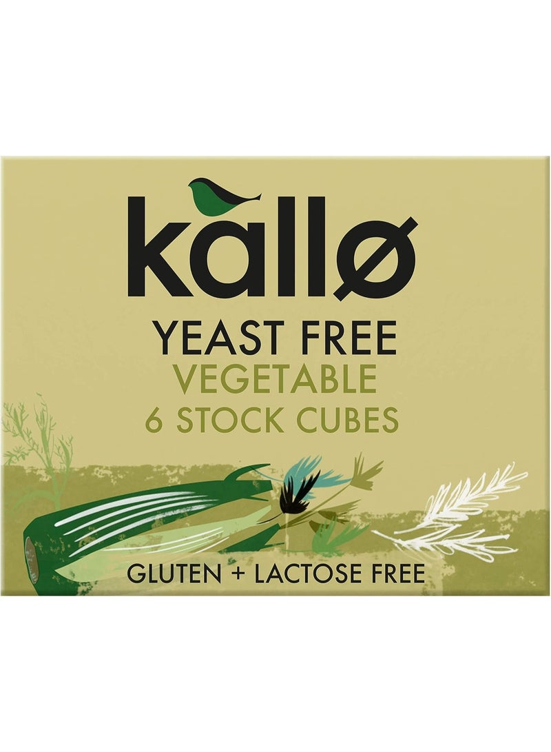 كالو 6 مكعبات مرق خضار خالية من الخميرة، خالية من الغلوتين، نباتية ومناسبة لمرضى الاضطرابات الهضمية، خالية من الألوان والنكهات والمواد الحافظة الاصطناعية، مرق خضار ممتاز للمرق وصلصة الحساء والمرق 66 جم - Image 1