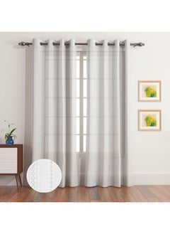 Home Box طقم ستائر شفاف سارة من قطعتين 240 × 140 سم  - Image 1