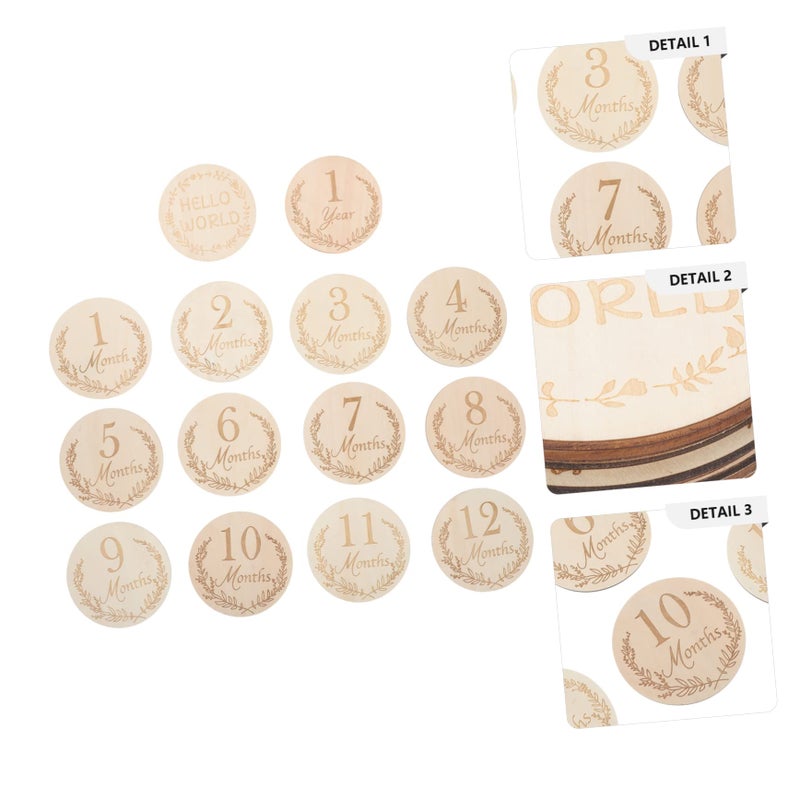 Wooden Growth Milestone Cards Set Photo Props For Baby Boys And Girls - Image 4