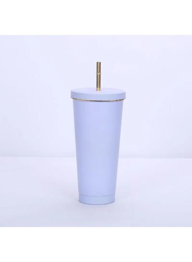 304 Stainless Steel Straw Cup Vacuum Straw Vacuum Cup Car Milk Tea Cup High-looking Straw Coffee Cup